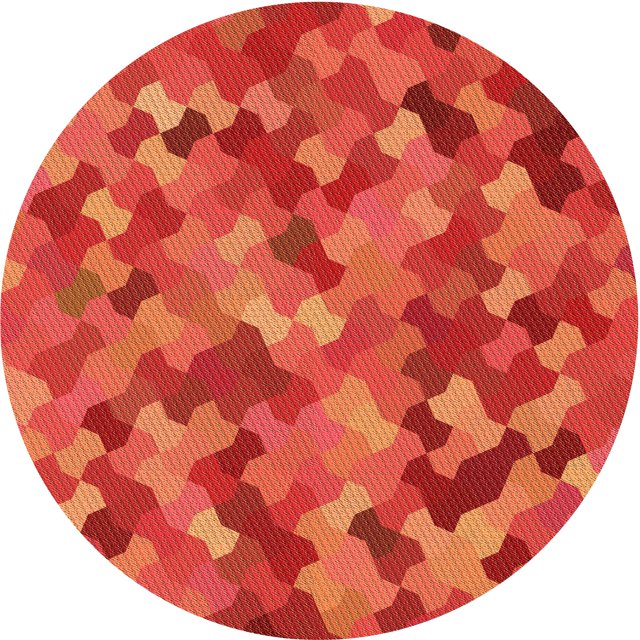 Ahgly Company Tapis d'Intérieur Ronds Transitionnels Lavables à la Machine Orange Rouge Orange, 3 Pieds Rond