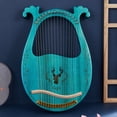 thumbnail image 2 of Amdohai 16-String Wooden Lyre Harp Resonance Box String Instrument with, 2 of 7