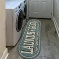 thumbnail image 3 of YAOMOBB Low Profile Laundry Mat Water Absorbent Floor Mat Laundry Room Letter Printed Non Slip Stain Resistant Bathroom Carpet, 3 of 5