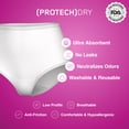 thumbnail image 2 of PROTECHDRY Women’s Washable & Reusable Leakproof Incontinence Full Brief with Discreet Protection, 2 of 14