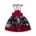 thumbnail image 1 of Gupgi Baby Girls Summer Sleeveless Dress Sweet Floral Lace-up Pleated Sundress, 1 of 6