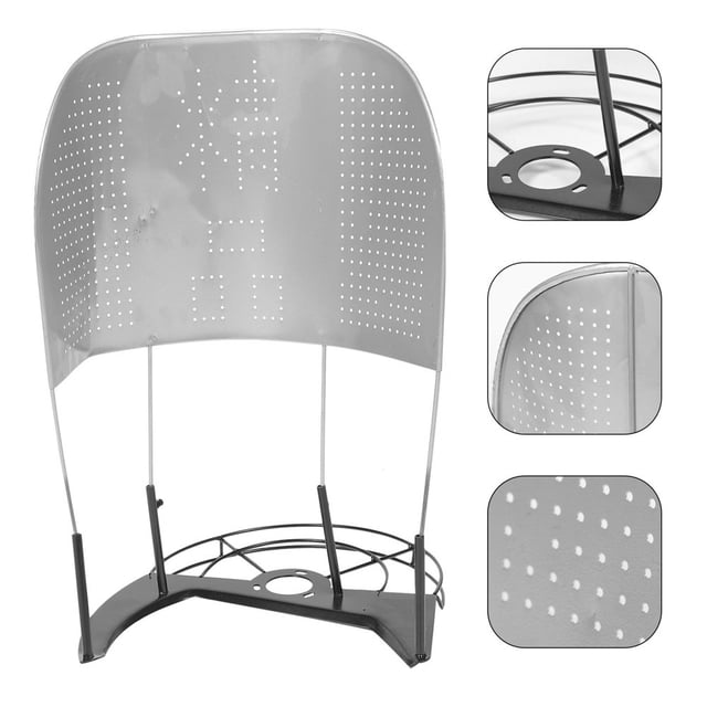 LEEYNEER Bouclier de Tondeuse OFFIGAM 1 Ensemble Argent Noir Acier Inoxydable Récolte Riz Accessoires de Tondeuse 16.51x13.76x7.86 Po