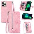 thumbnail image 3 of Case for iPhone 12 Pro Max Zipper Wallet Cover Lanyard Crossbody Neck Strap, 3 of 5