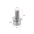 thumbnail image 2 of Unique Bargains M4 x 10mm Acier Inoxydable Hexagonal Tête Bouchon Visserie Combiner 10pcs, 2 of 2