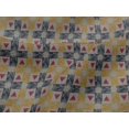 thumbnail image 4 of oneOone Viscose Jersey Fabric Check & Triangle Ikat Print Fabric By The Yard 60 Inch Wide, 4 of 5