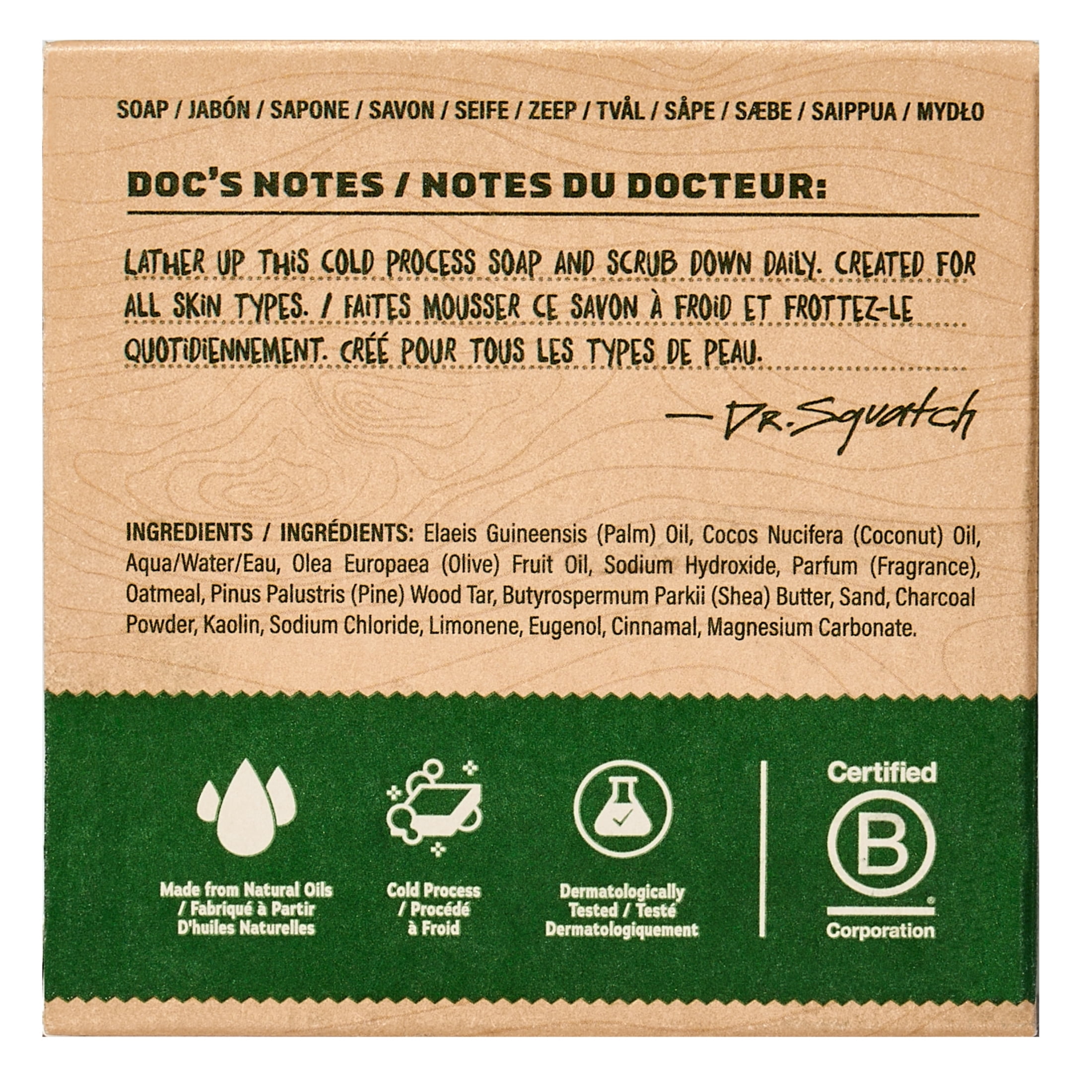 Dr. Squatch Savon Naturel Pine Tar