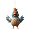 thumbnail image 1 of Christmas Tree Chicken Shape Ornament Realistic Appearance Cartoon Hanging Pendant Car Key Ring Decoration Gift, 1 of 10