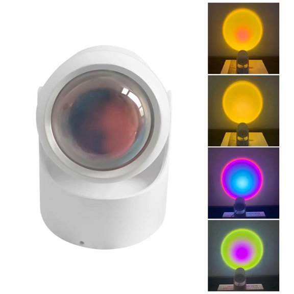 Lampe de Projection Coucher de Soleil, Projecteur de Veilleuse Lampe DEL Romantique Arc-en-Ciel sur Pied Lampe de Projection Moderne, Veilleuse Coucher de Soleil pour Fête Cinéma Thème Décor de Chambre