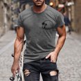 thumbnail image 1 of Mefallenssiah Hommes Hauts, Hommes de Dégagement Imprimer Manches Courtes Col Rond T-Shirt Mode Décontracté Manches Courtes, 1 of 1