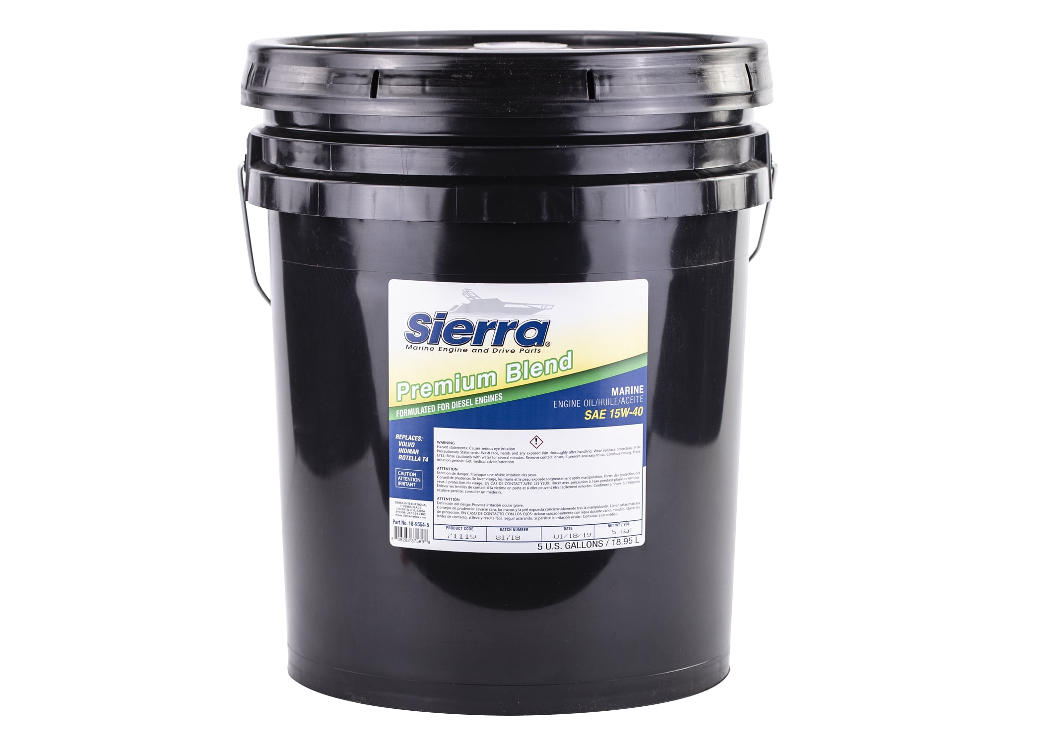 Sierra 18-9554-5 15W-40 Premium Blend Engine Oil - 5 Gallon