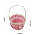 thumbnail image 3 of Easter Small Basket Easter Baskets For Kids Basket Round Small Woven Basket With Handle, 3 of 6