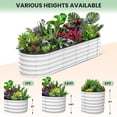thumbnail image 4 of Yiwa Large Raised Garden Bed, 8x2x1 ft Outdoor Planter Box Kit with Galvanized Steel and Open Base Design, 4 of 8
