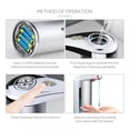 thumbnail image 4 of Stainless Steel Automatic Soap Dispenser  Infrared Sensor Touchless Soap Dispenser with Waterproof Base for Restaurant Kitchen Bathroom Hotel - 250ML, 4 of 8
