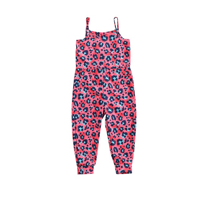 EYIIYE Tenue d'Été pour Petite Fille, Combinaison à Bretelles Sans Manches à Col Rond