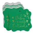 thumbnail image 3 of Inkdotpot Pack Of 50 Baby It's Cold Outside Baby Shower Paper Tags DIY Craft Bracket Shape Real Gold Foil Hang Tags, 3 of 6