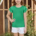 thumbnail image 5 of RXIRUCGD 2025 Vêtements d'Été pour Enfants Nouveaux T-Shirts d'Été pour Enfants Manches Raglan Manches Courtes T-Shirt Graphique Col Rond T-Shirt Filles Haut Décontracté, 5 of 5