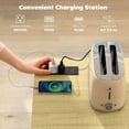 thumbnail image 4 of HOMCOM Armoire à Déchets Basculante avec Station de Recharge, Îlot de Cuisine, Blanc, 4 of 10