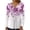 Purple, variant on DPTALR Women Summer Sexy Fold Printed Regular Women Long Sleeves V Neck Button