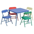 thumbnail image 1 of Flash Furniture Kids Colorful 5 Piece Folding Table and Chair Set, 1 of 8