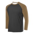 thumbnail image 2 of BiZtdJrK Gifts for Dad! Sun Protection Shirts for Men Fashion Color Block Long Sleeve Workout Tops Rash Guard Quick Dry Hiking Fishing Shirt, Bronze, XXL, 2 of 3
