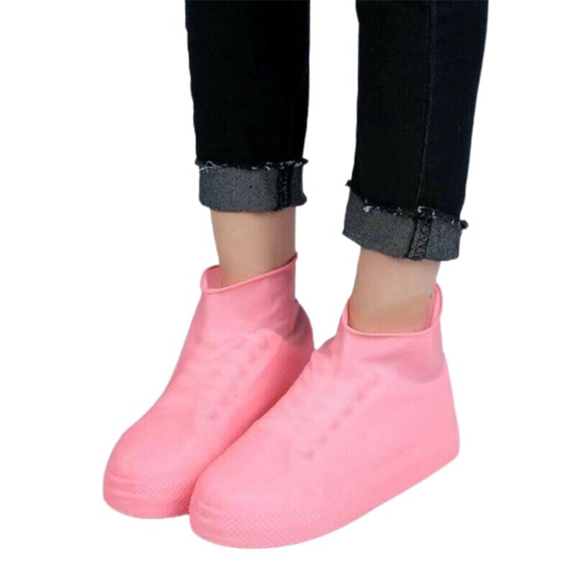 CAROOTU Couvre-chaussures Imperméables Réutilisables Couvre-Chaussures en Silicone Élastique Antidérapant