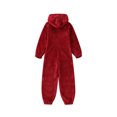 thumbnail image 2 of Solid Color Parent-Child Suit, Long Sleeve Family Pajamas Set, Round Neck Zipper Hoodie, 2 of 7