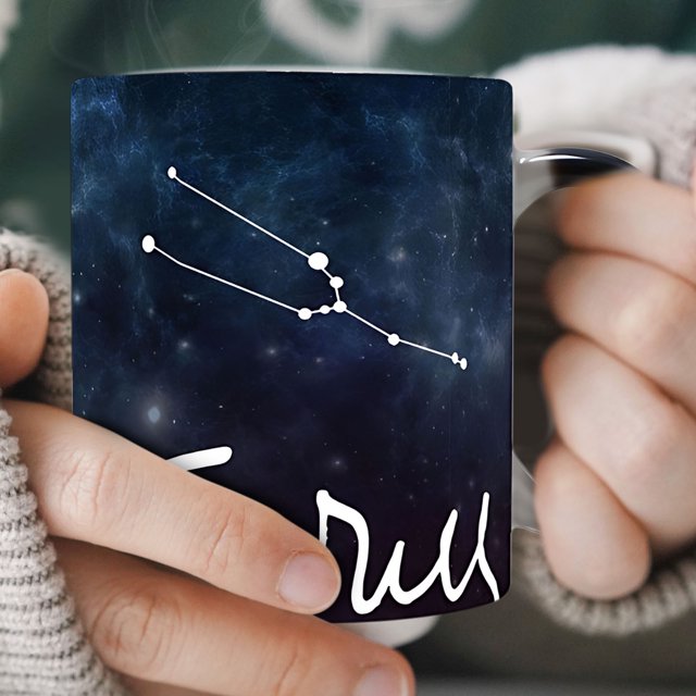 EGNMCR Twelve Constellations Ceramic Color-changing Cup Coffee Tea Cup Constellation glass