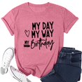 thumbnail image 4 of LUOGENLI T-shirts pour Femme pour Femmes Dames Mode Décontractée à Lettres Imprimées Col Rond Manches Courtes T-Shirt Haut T-shirts pour Femmes T-Shirt Graphique Fête de la Saint-Patrick TTTG, 4 of 4