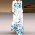 thumbnail image 1 of Robes pour Femmes Robe Longue Aguichant à Imprimé Numérique pour Femmes Col en V avec Poches Robe à Manches Longues Robes à Manches Longues pour Femmes en Liquidation, 1 of 5