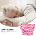 thumbnail image 4 of WHAMVOX 1 Pce Rose Couche pour Adulte Réutilisable Lavable Lourde Absorbante PUL Tissu Imperméable pour Adultes 68X57cm, 4 of 6
