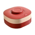 thumbnail image 3 of Lipstore Divided Serving Tray Food Server Snack Platter for Home Dining Room New Year Red and White, 3 of 8
