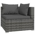 thumbnail image 2 of vidaXL 6 Piece Garden Lounge Set with Cushions Poly Rattan Grey, 2 of 4