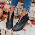 thumbnail image 2 of XZNGL Chaussures pour Femmes Chaussures Femmes Chaussures Décontractées Mode Femmes Bout Rond Cuir Style Britannique Chaussures Décontractées Confortables Chaussures à Talons Hauts, 2 of 5