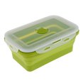 thumbnail image 4 of S SERENABLE 540ML Foldable Silicone Lunch Box Storage Jars Camping Bowl - Green 540ML Green, 4 of 9
