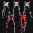 thumbnail image 2 of Ruban Organza Fleur avec Décoration Broche en Blanc Rouge Bourgogne Rose (Rouge (avec Broche)), 2 of 2
