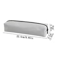 thumbnail image 3 of Gray Students Simple Oxford Cloth Pencil Bag Large Capacity Stationery Organizer Compact Opening Design Gray School Supply, 3 of 6