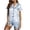 #04Sky Blue, variant on yoeyez Womens Satin Pajama Set 2Pcs Ruffle Notch Collar Sleepwear Button Down Short Sleeve Shorts Pjs Sets Silk Pajamas for Women Loungewear Yellow M