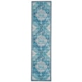 thumbnail image 1 of Sariah 2' x 8' Washable Runner, Teal and Ivory, 1 of 6