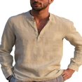 thumbnail image 1 of Chemise Homme Col Montant Manches Longues Chemises Hommes, 1 of 6