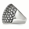 thumbnail image 3 of Bague en Acier Inoxydable Poli et Vieilli Taille 9, 3 of 3