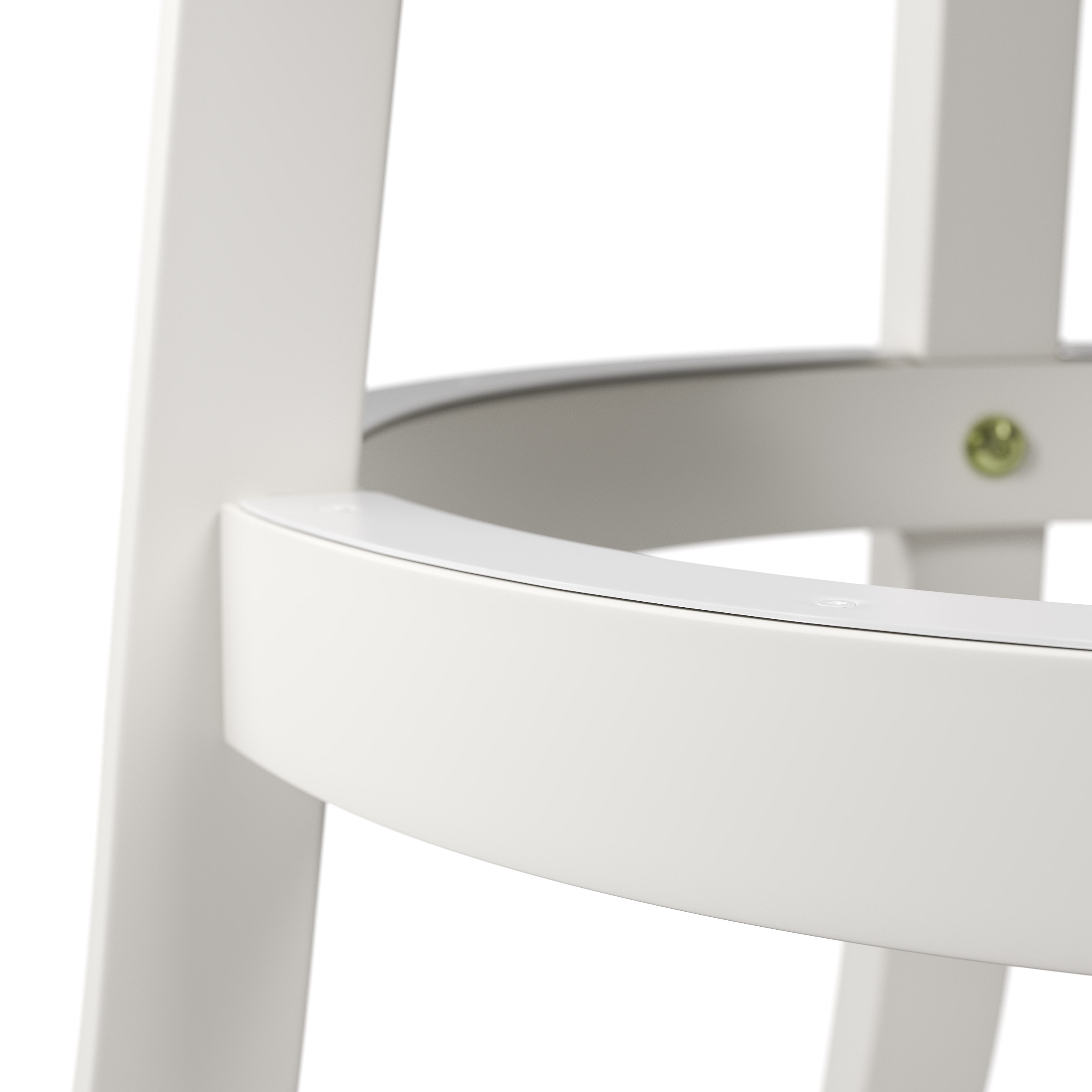 Tabourets de bar pivotants d'intérieur CorLiving Wesley en bois massif, hauteur bar, avec assises et dossiers rembourrés en similicuir, blanc (lot de 2)