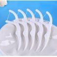 thumbnail image 2 of Disposable Plastic Dental Floss Picks with Toothpick Function - 100 Count per Pack for Oral Care and Teeth Cleaning, 2 of 6