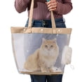 thumbnail image 4 of Tyidzon Transparent Nylon Mesh Cats Bag Portable Pet Bag Foldable Handheld Cats Bag, 4 of 6