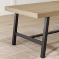 thumbnail image 3 of 71 Inch Rectangular Dining Table for 6-10 People, Modern Kitchen Table with Adjustable Feet, for Kitchen, Dining Room, Living Room, Beige, 3 of 8