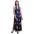 thumbnail image 1 of Bimba Robe Maxi à Fleurs pour Femmes Sans Manches à Col Ras du Cou, Dos Nu, avec Fentes Latérales - XX-Grand, 1 of 1