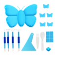 thumbnail image 2 of Diamond Paintings Tray Holder Manicure Tools Holder Large Bead Sorting Plate Blue, 2 of 7