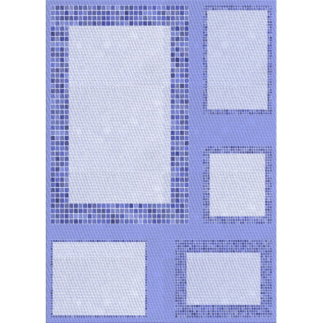 Ahgly Tapis Rectangulaire Lavable en Machine Intérieur Transitionnel Bleu Ciel, 8 Pieds x 10 Pieds