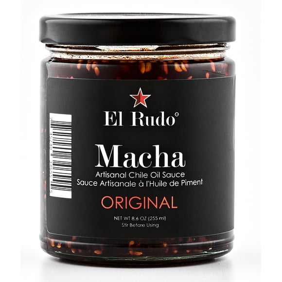 El Rudo Salsa Macha - Sauce à l'Huile de Chili - Sauce Piquante (Paquet Unique) - Saveur Originale