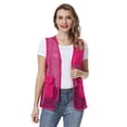 thumbnail image 4 of TOPTIE Adult Mesh Vest Zipper Supermarket Team Volunteer Uniform Vest - Orange, 4 of 6