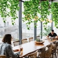 thumbnail image 2 of Fake Outdoor Plants with Fake Plants Large 2Pcs Artificial Hanging Plants for Wall Indoor Outdoor Decoration (No Baskets) Fake Hanging Plants with Fake Plants, 2 of 9